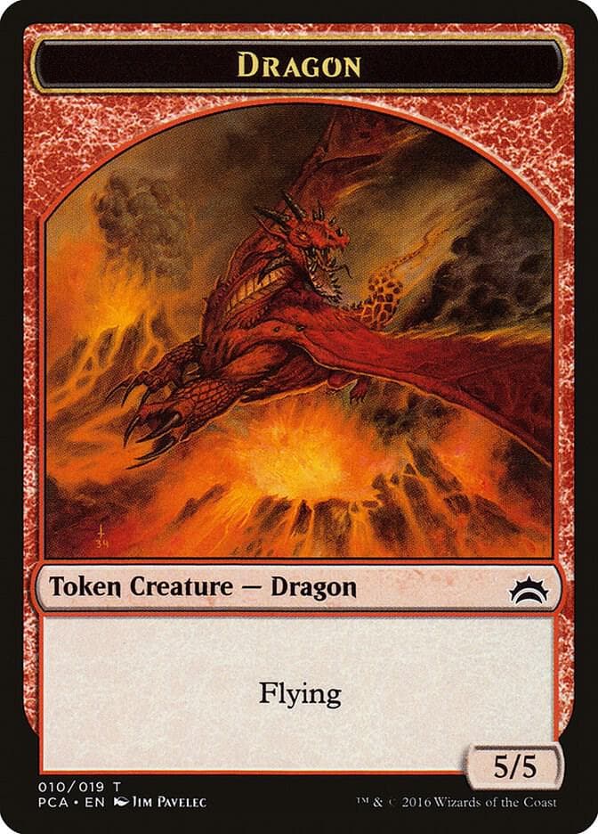 Dragon // Saproling Double-Sided Token