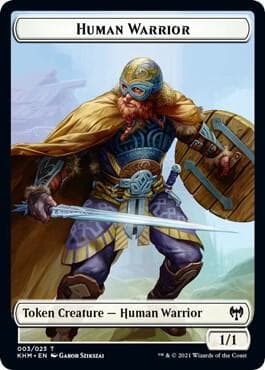 Human Warrior // Bird Double-Sided Token