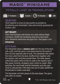 Magic Minigame: Totally Lost in Translation