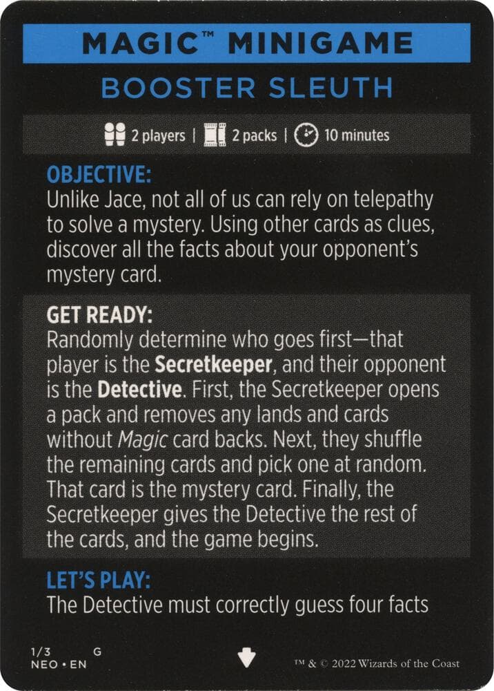 Magic Minigame: Booster Sleuth