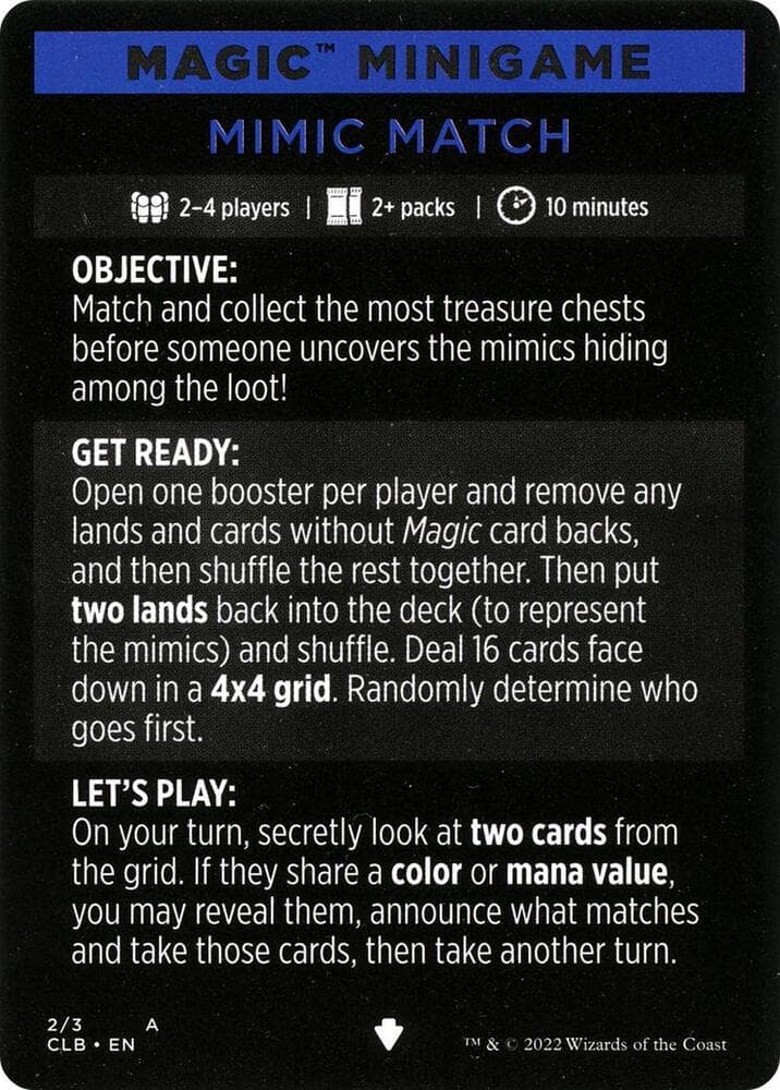 Magic Minigame: Mimic Match