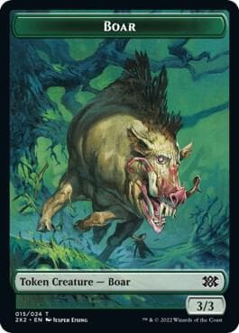 Boar // Soldier Double-Sided Token