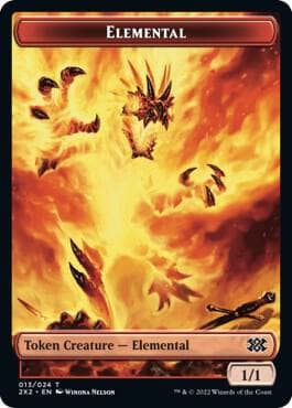 Elemental // Phyrexian Golem Double-Sided Token