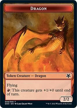 Dragon // Elf Warrior Double-Sided Token
