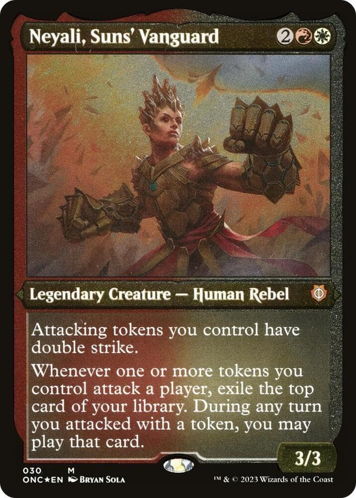 Neyali, Suns' Vanguard (Display Commander) (Foil Etched) - Thick Stock