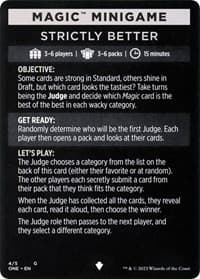 Magic Minigame: Strictly Better