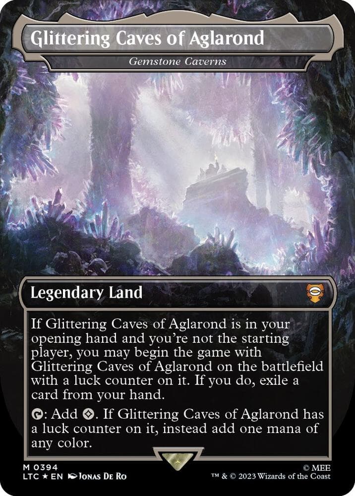 Glittering Caves of Aglarond - Gemstone Caverns (Borderless) (Surge Foil)