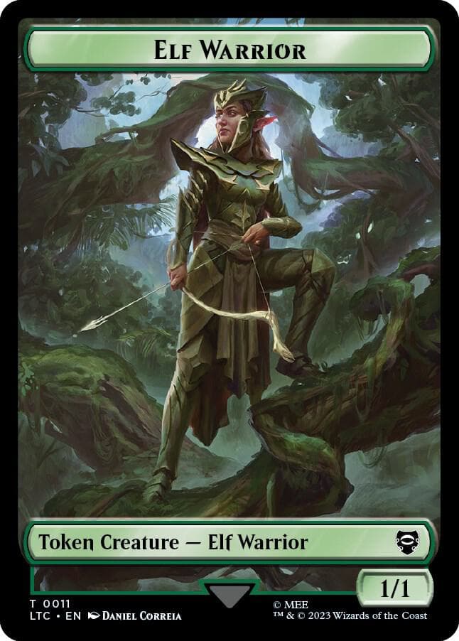 Elf Warrior // Treasure Double-Sided Token