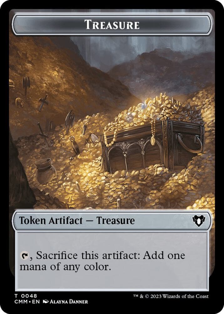 Treasure // Elf Druid Double-Sided Token