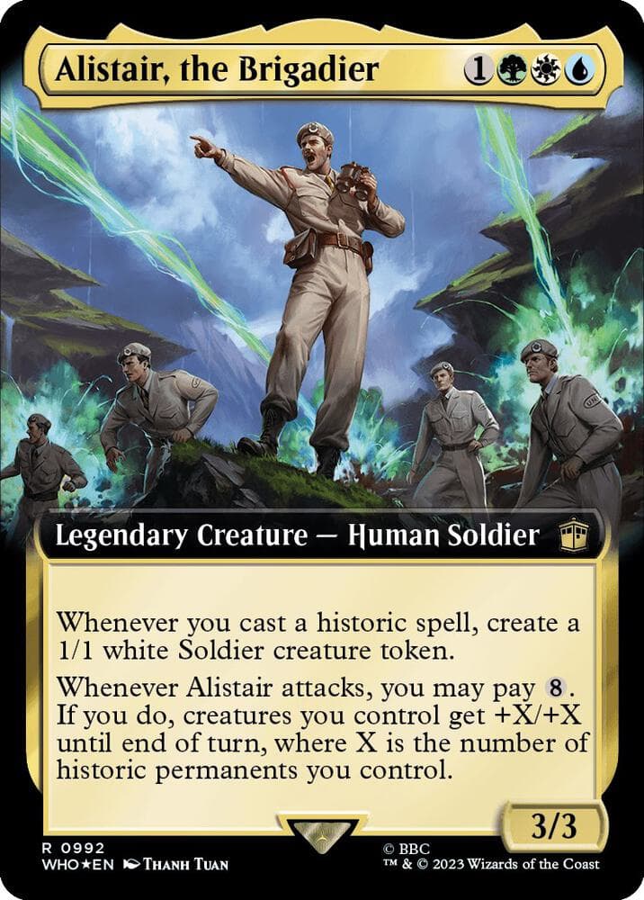 Alistair, the Brigadier (Extended Art) (Surge Foil)