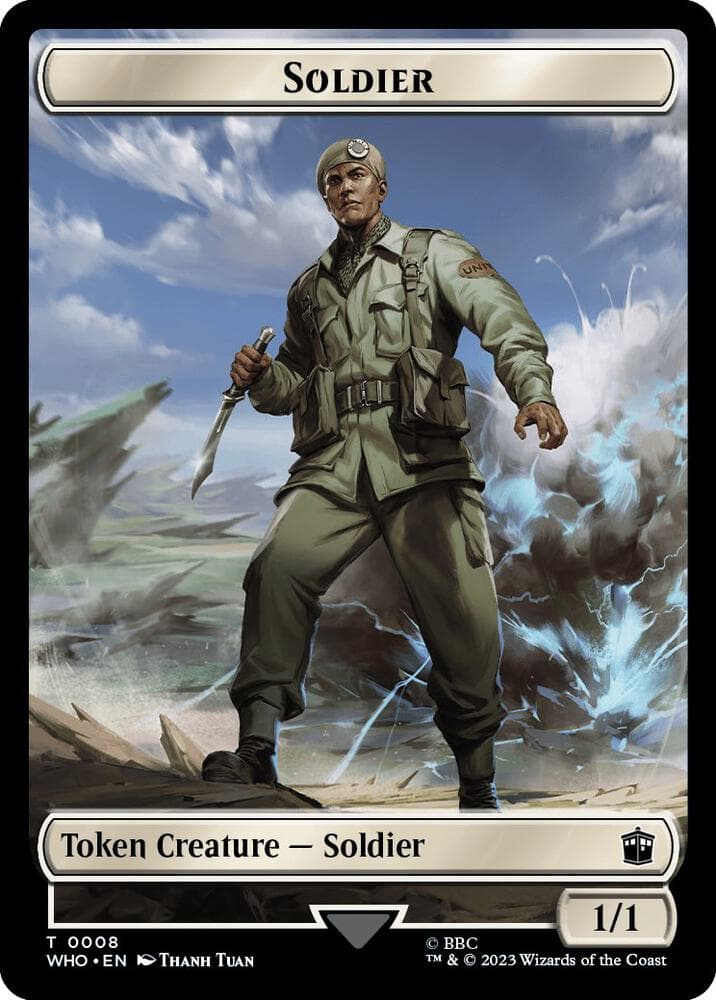Soldier // Dinosaur Double-Sided Token