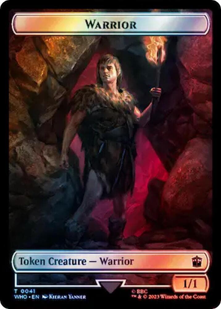 Warrior // Cyberman Double-Sided Token (Surge Foil)