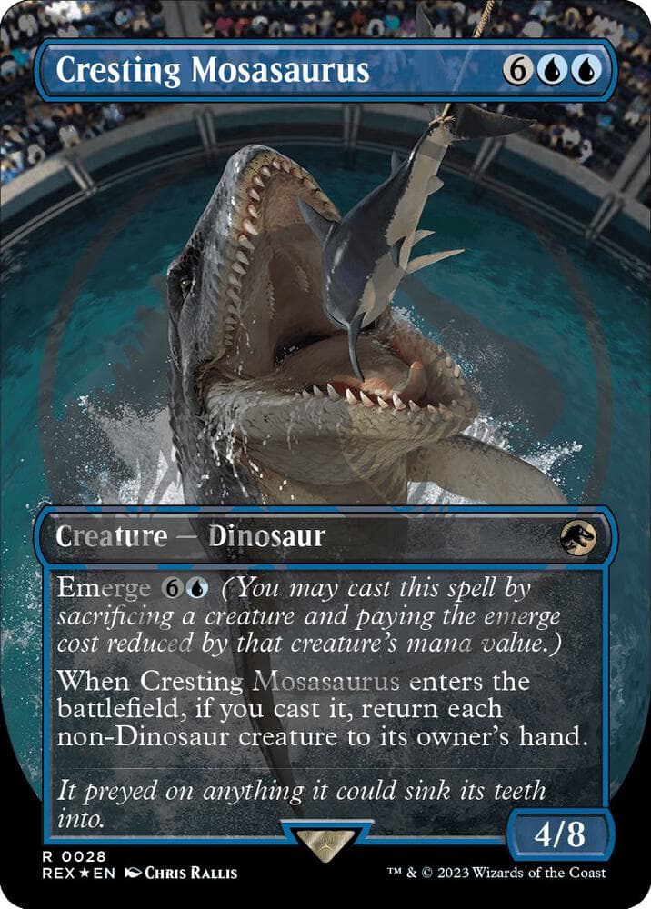 Cresting Mosasaurus (Borderless) (Emblem)