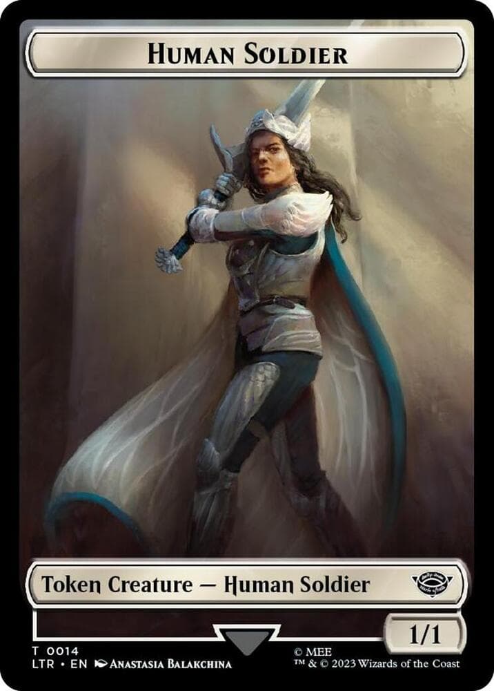 Human Soldier (0014) // Food (0024) Double-Sided Token (Surge Foil)