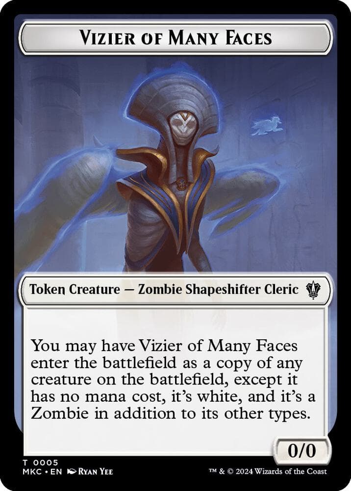 Vizier of Many Faces // Zombie Double-Sided Token