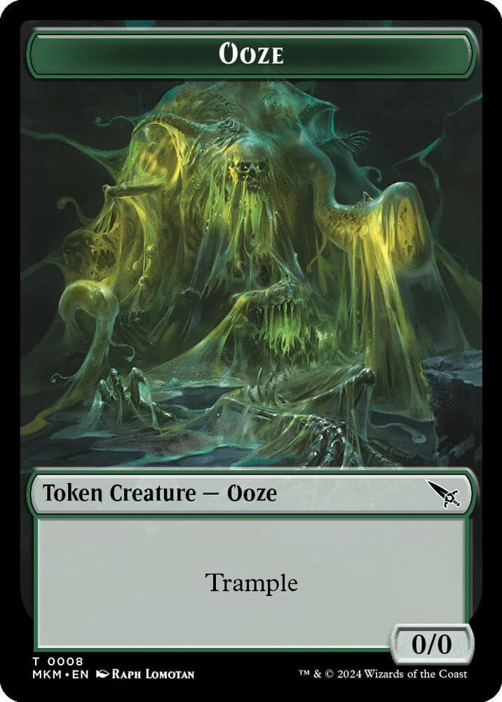 Ooze // A Mysterious Creature Double-Sided Token