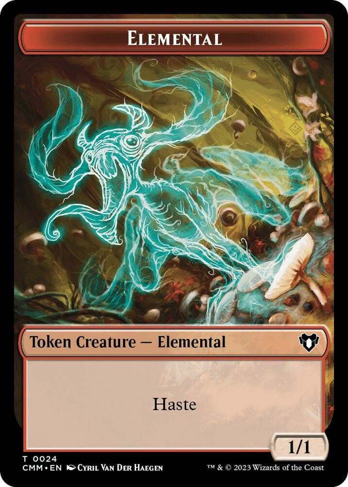 Elemental (0024) // Dwarf Berserker Double-Sided Token