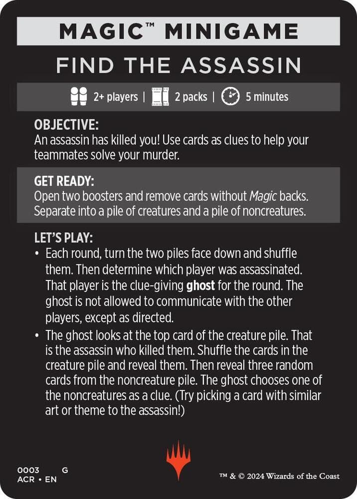 Magic Minigame: Find The Assassin