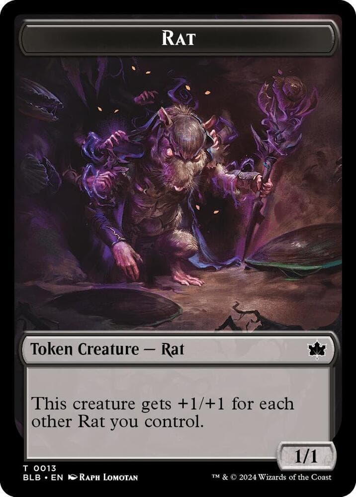 Rat // Splash Lasher Double-Sided Token
