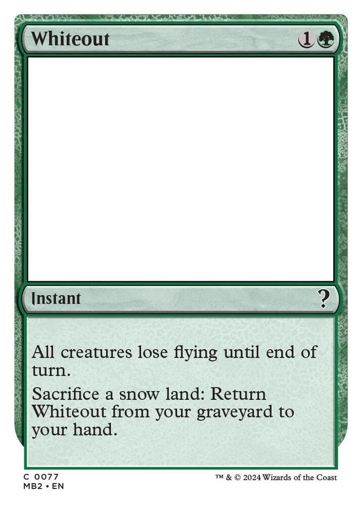 Whiteout (White Border)