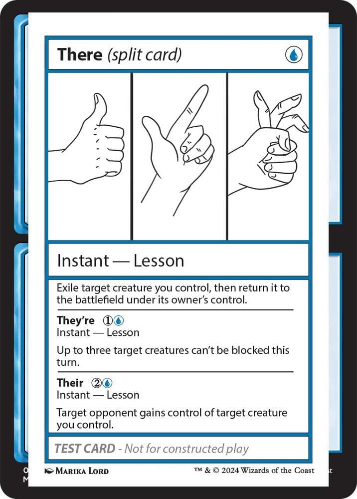 There (split card)