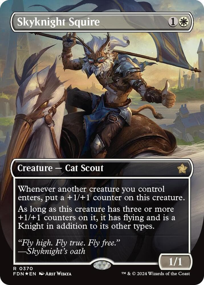 Skyknight Squire (Borderless) (Mana Foil)