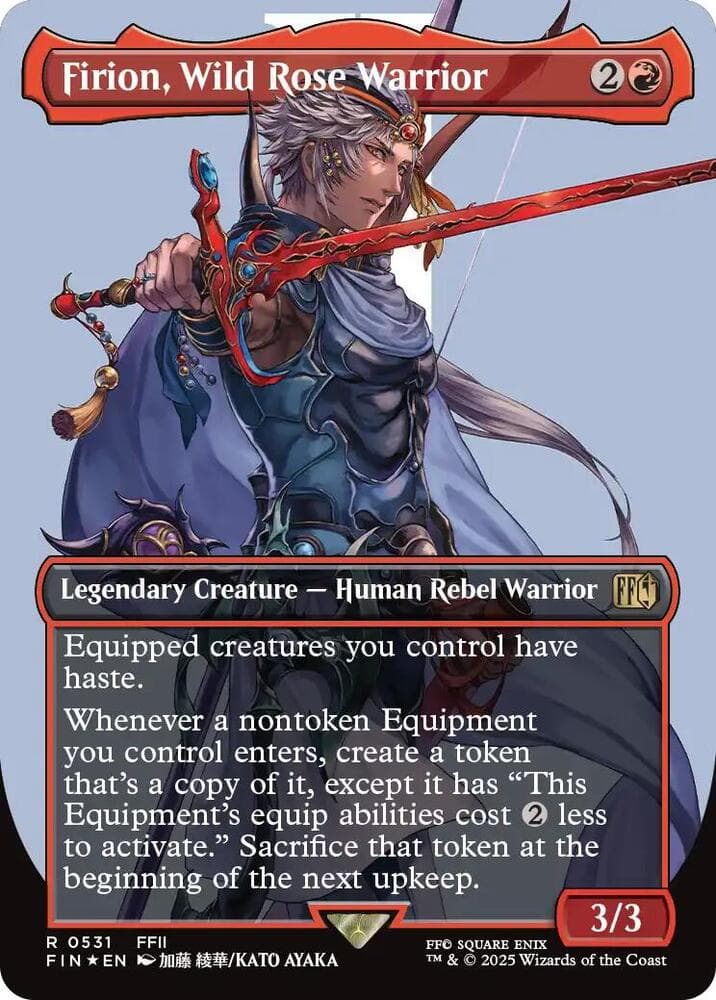 Firion, Wild Rose Warrior (Borderless) (Surge Foil)