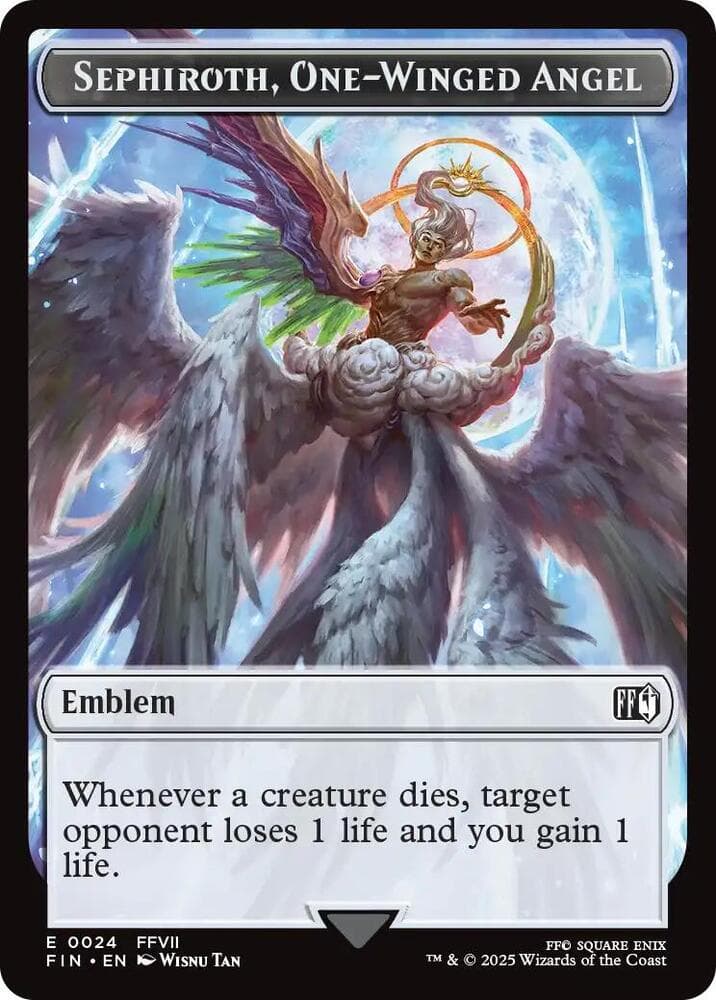 Emblem - Sephiroth, One-Winged Angel // Robot Warrior Double-Sided Token