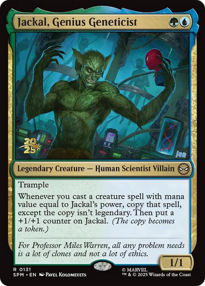 Jackal, Genius Geneticist