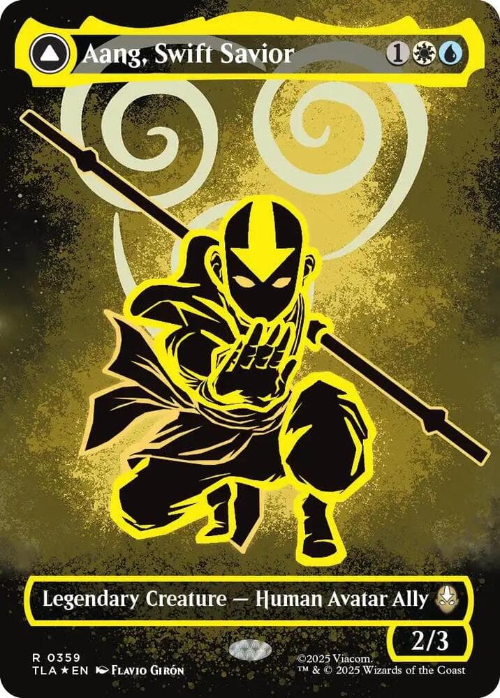 Aang, Swift Savior (Borderless) (Neon Ink Foil)