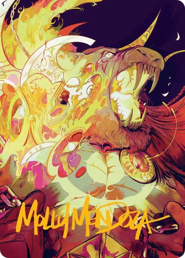 Ajani's Anguish Art Card (Gold-Stamped Signature)