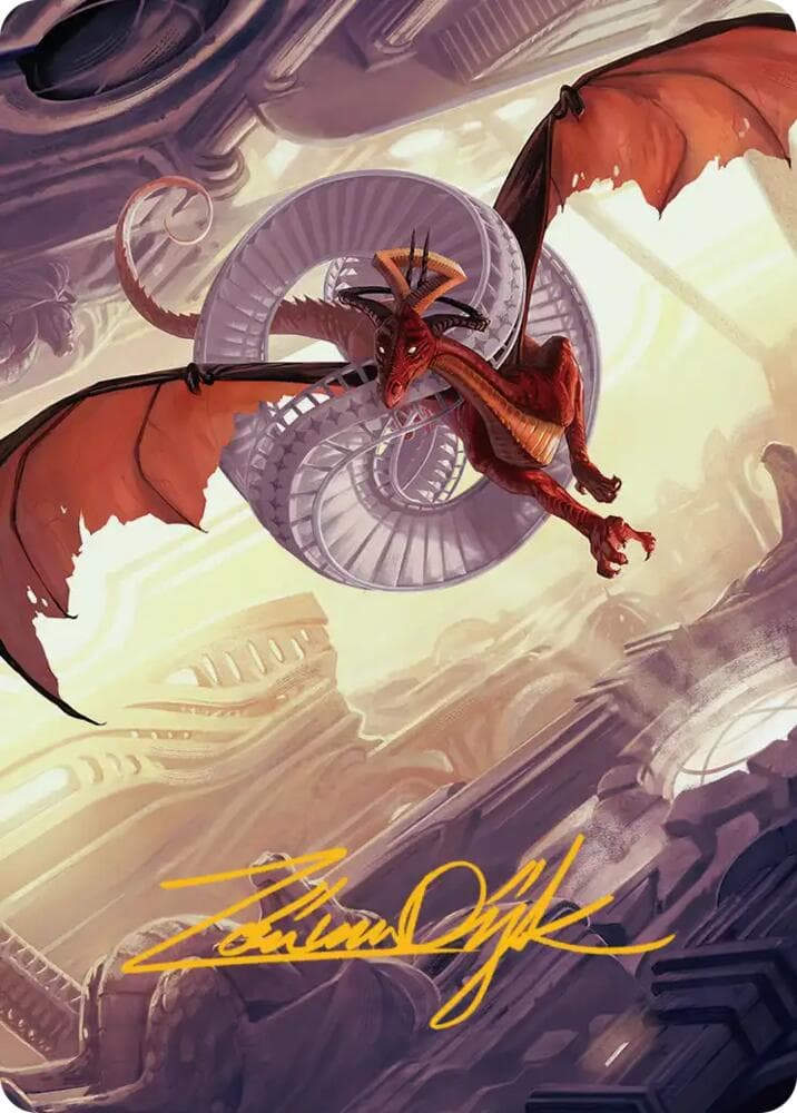 Draconic Visitor Art Card (Gold-Stamped Signature)