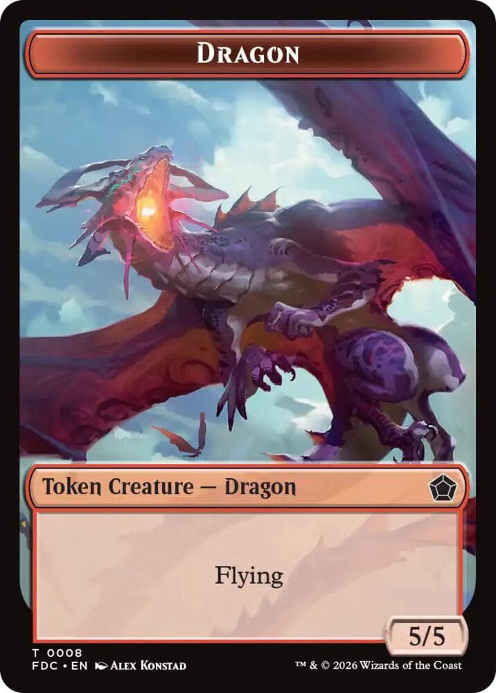 Dragon (0008) // Dragon (0009) Double-Sided Token