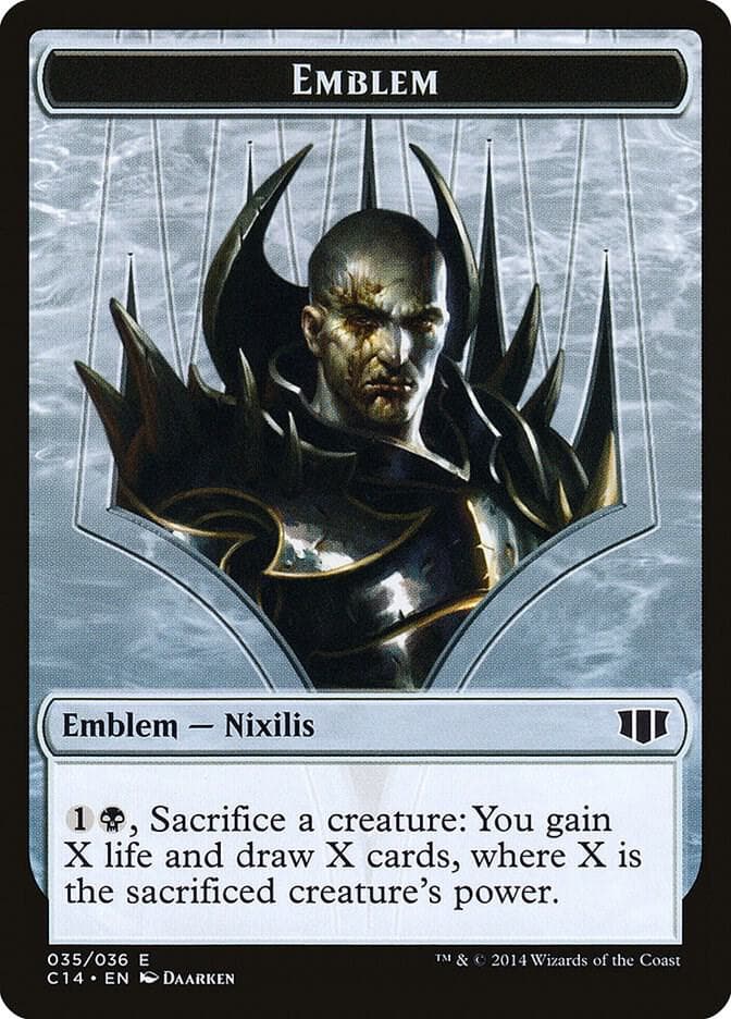 Emblem - Ob Nixilis of the Black Oath // Zombie Double-Sided Token