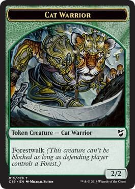 Cat Warrior // Thopter (026) Double-Sided Token