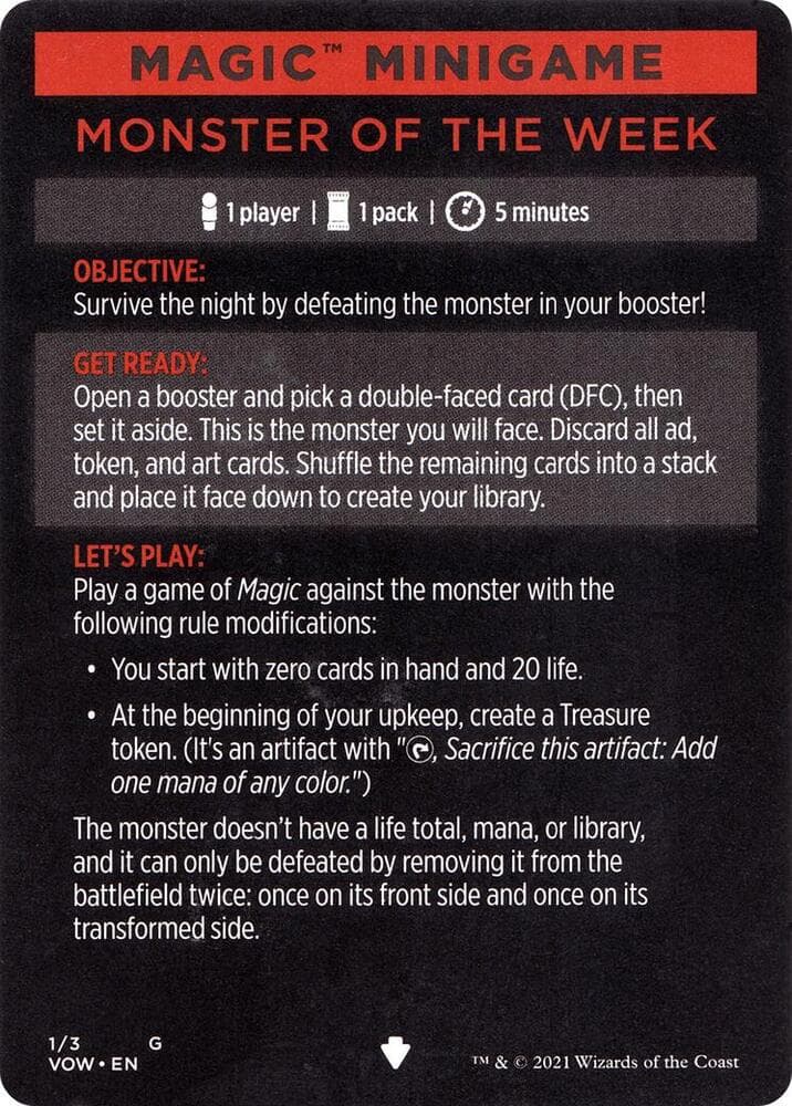 Magic Minigame: Monster of The Week