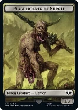 Plaguebearer of Nurgle // Astartes Warrior (012) Double-Sided Token