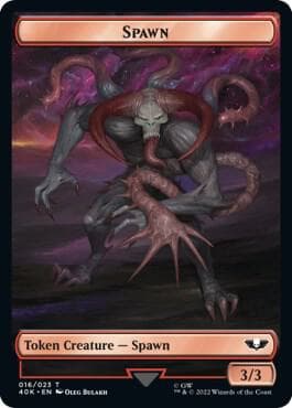Spawn // Astartes Warrior (012) Double-Sided Token (Surge Foil)