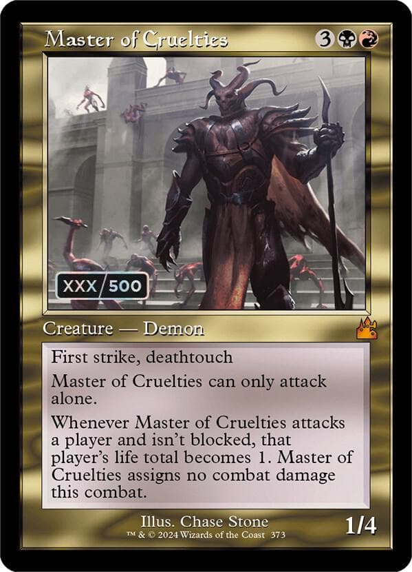 Master of Cruelties (Retro Frame) (Serial Numbered)