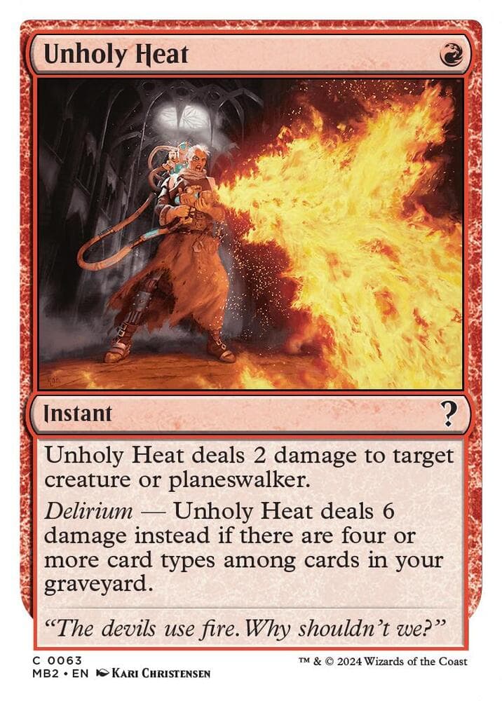 Unholy Heat (White Border)