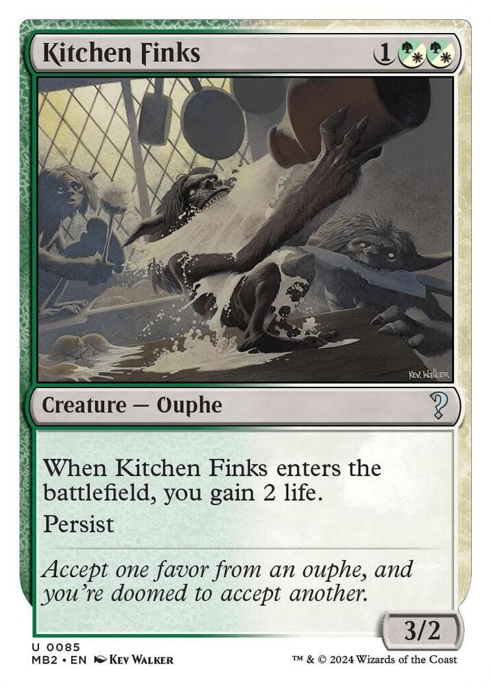 Kitchen Finks (White Border)