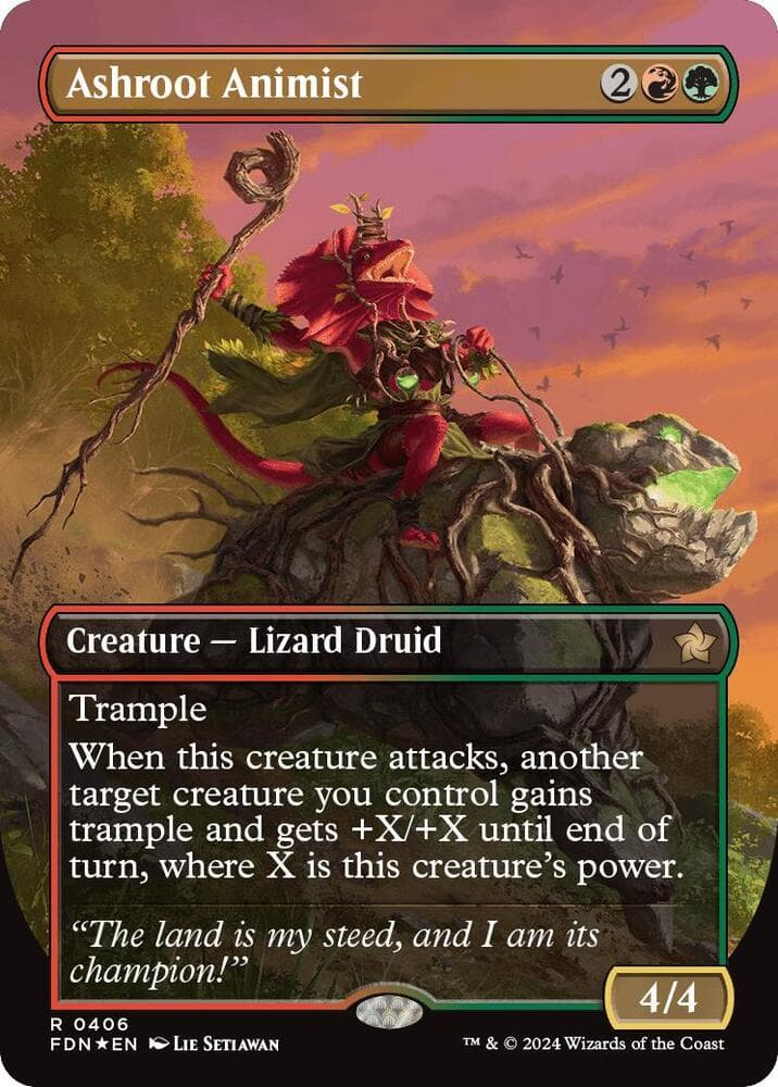 Ashroot Animist (Borderless) (Mana Foil)