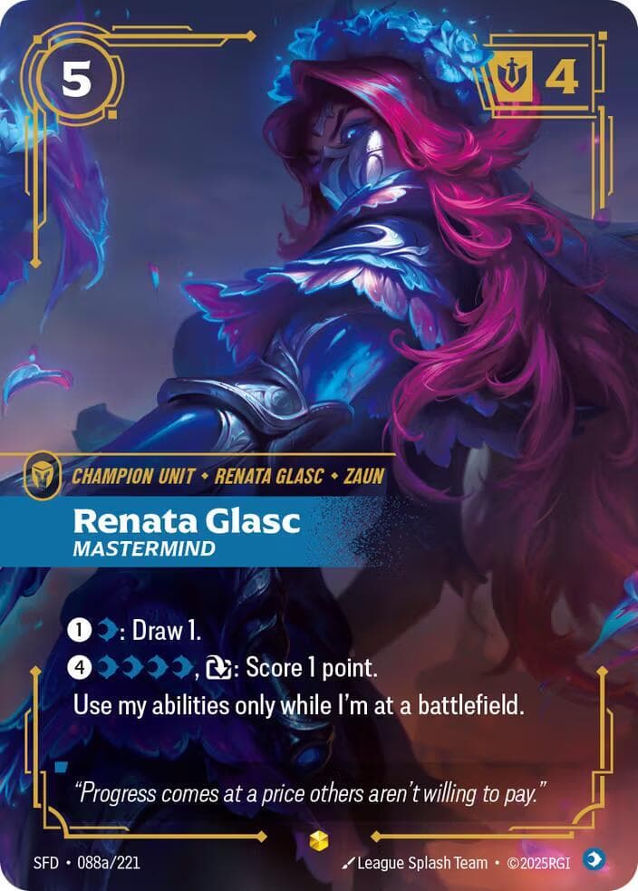 Renata Glasc, Mastermind (Alternate Art)