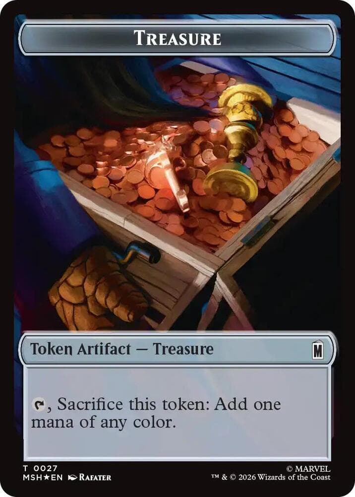 Treasure (0027) // Bird (0021) Double-Sided Token (Surge Foil)